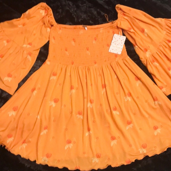 Free People Lana Orange Tunic. XS, M - Picture 4 of 8